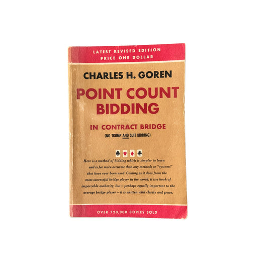 Vintage Book Point Count Bidding in Contract Bridge Charles H. Goren Softcover 1954