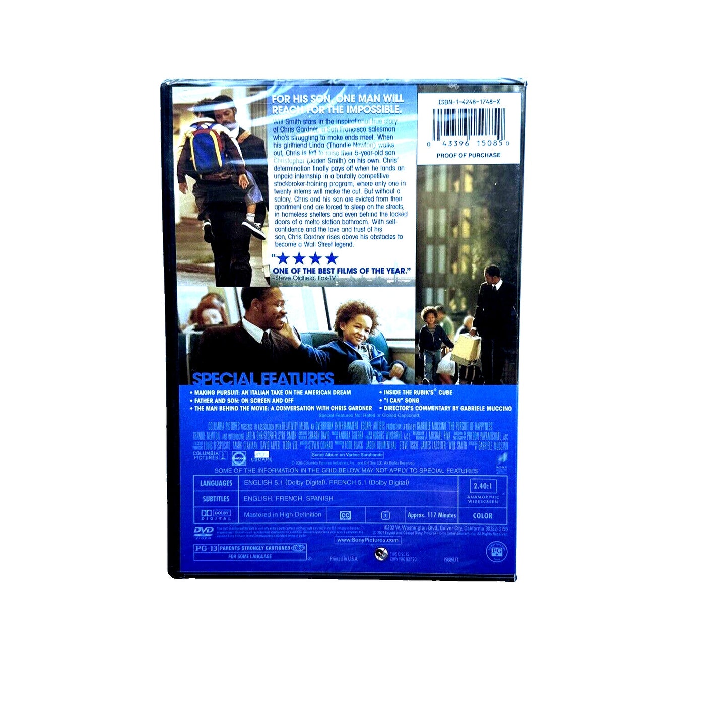 The Pursuit of Happyness (DVD, 2006) Brand New Sealed