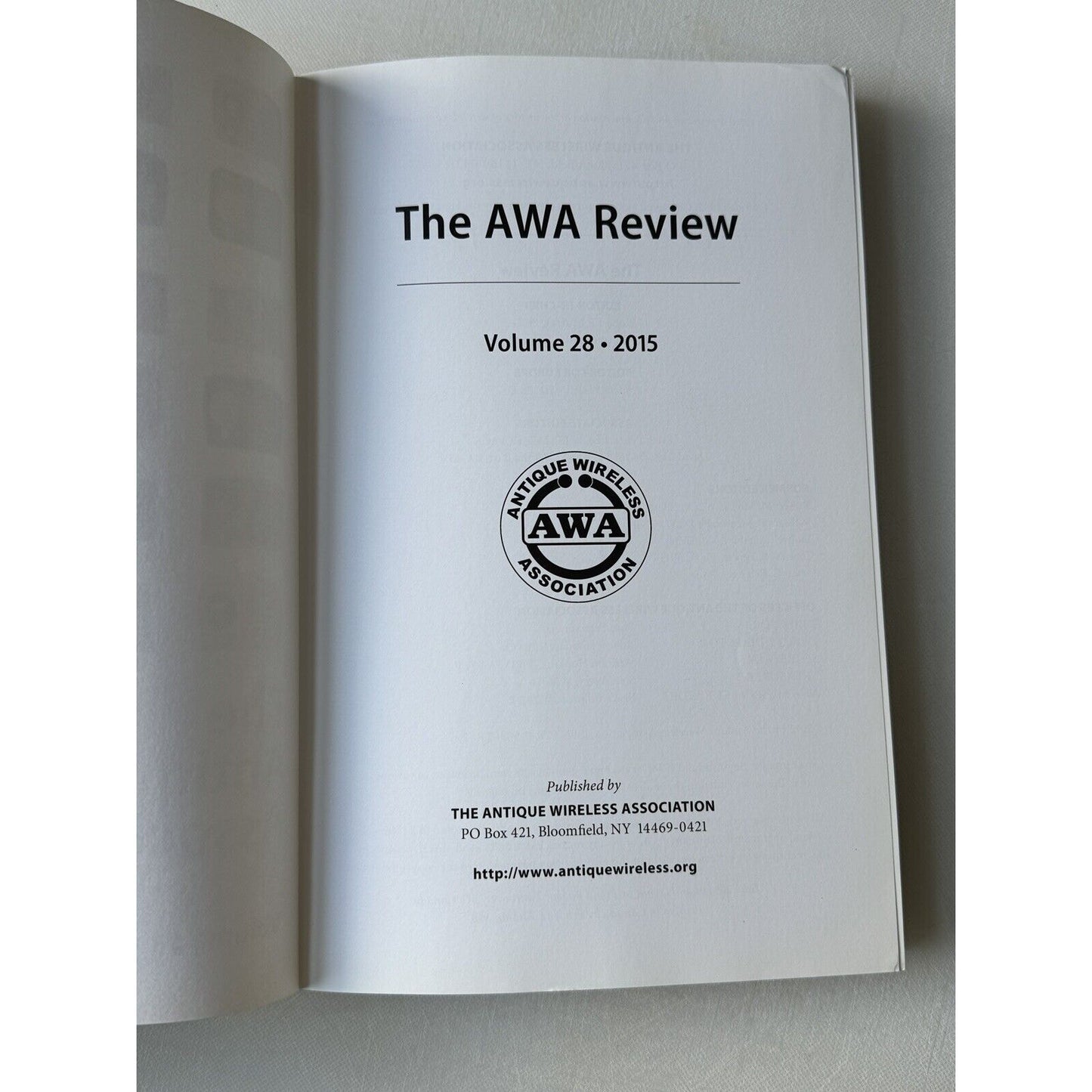 Antique Wireless Association Review Vol 28 2015