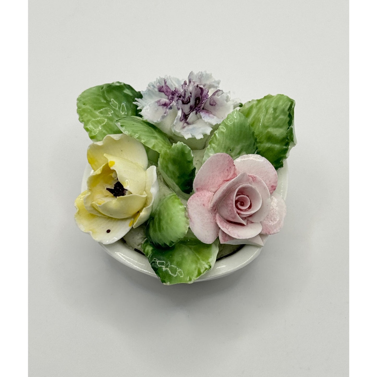 Royal Adderley Bone China Flower Bouquet - Vintage Miniature Handcrafted in UK