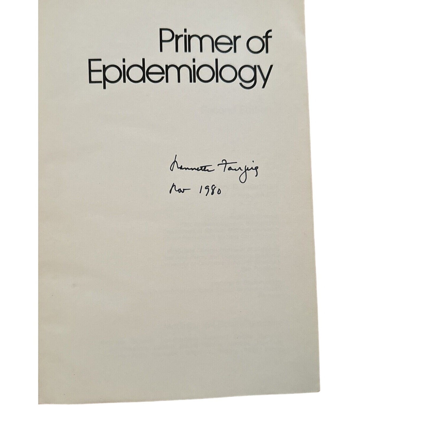 Primer of Epidemiology - Gary D Friedman - 1980 2nd Ed First Print VTG Trade PB