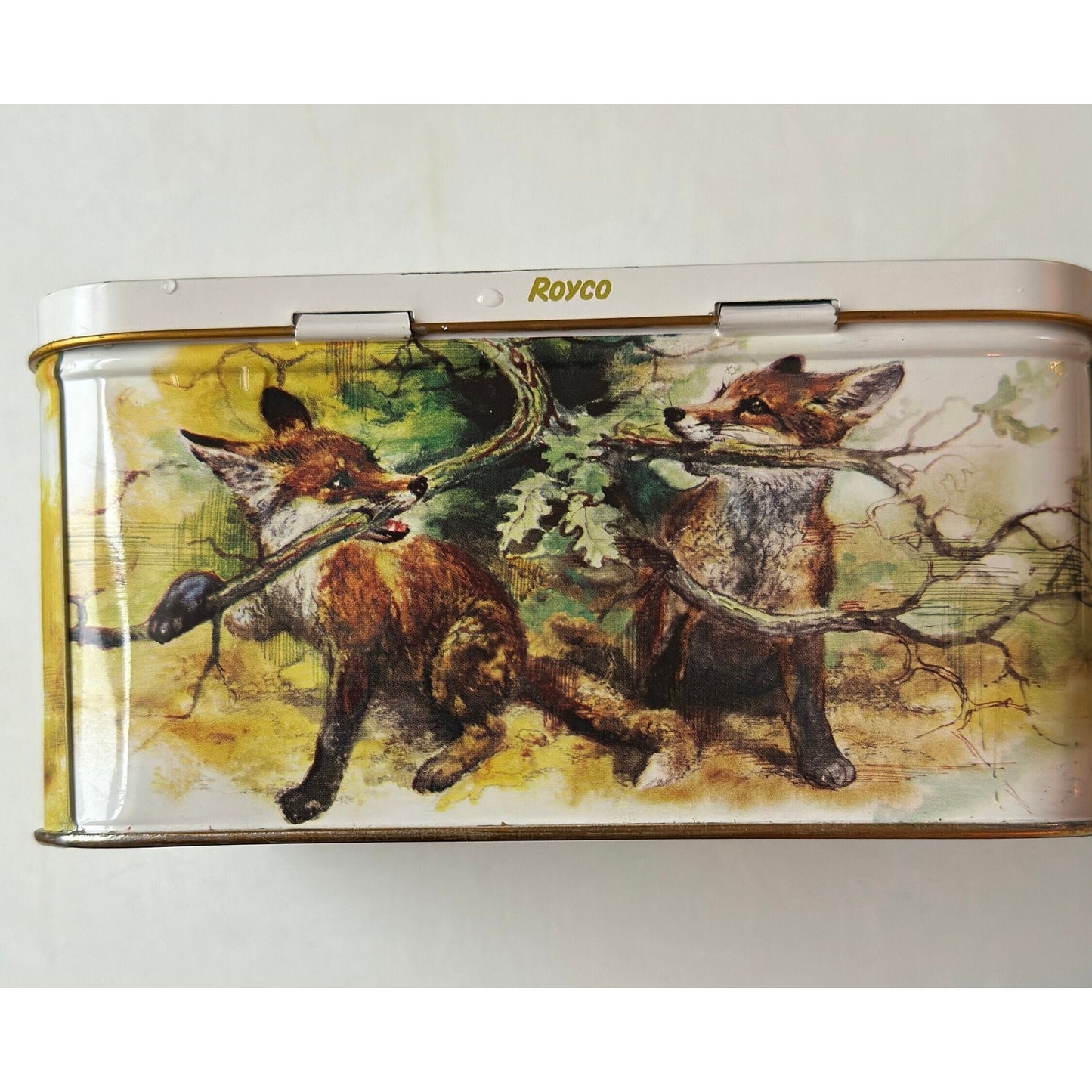 Decorative Collectible Tin with Rien Poortvliet Print made by Royco