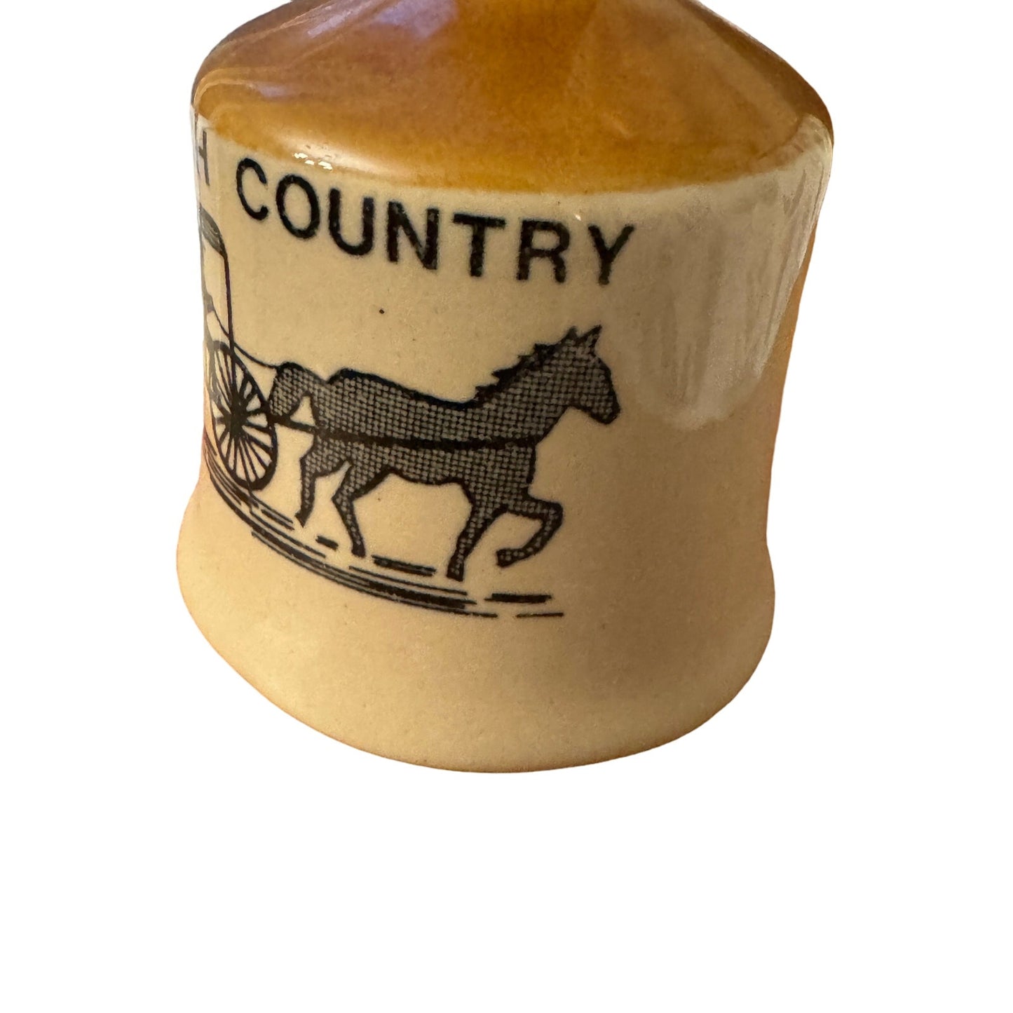 Ceramic Bell Amish Country Memorobilia Tan and Brown