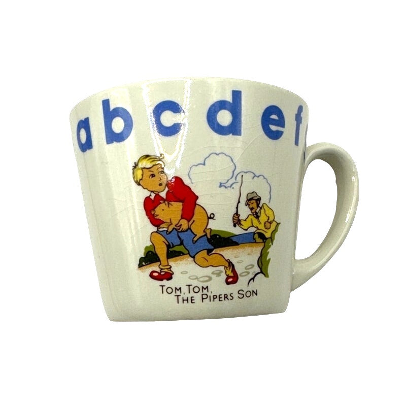 Vintage Woods of England ABC Mug for Children - Tom the Piper Son