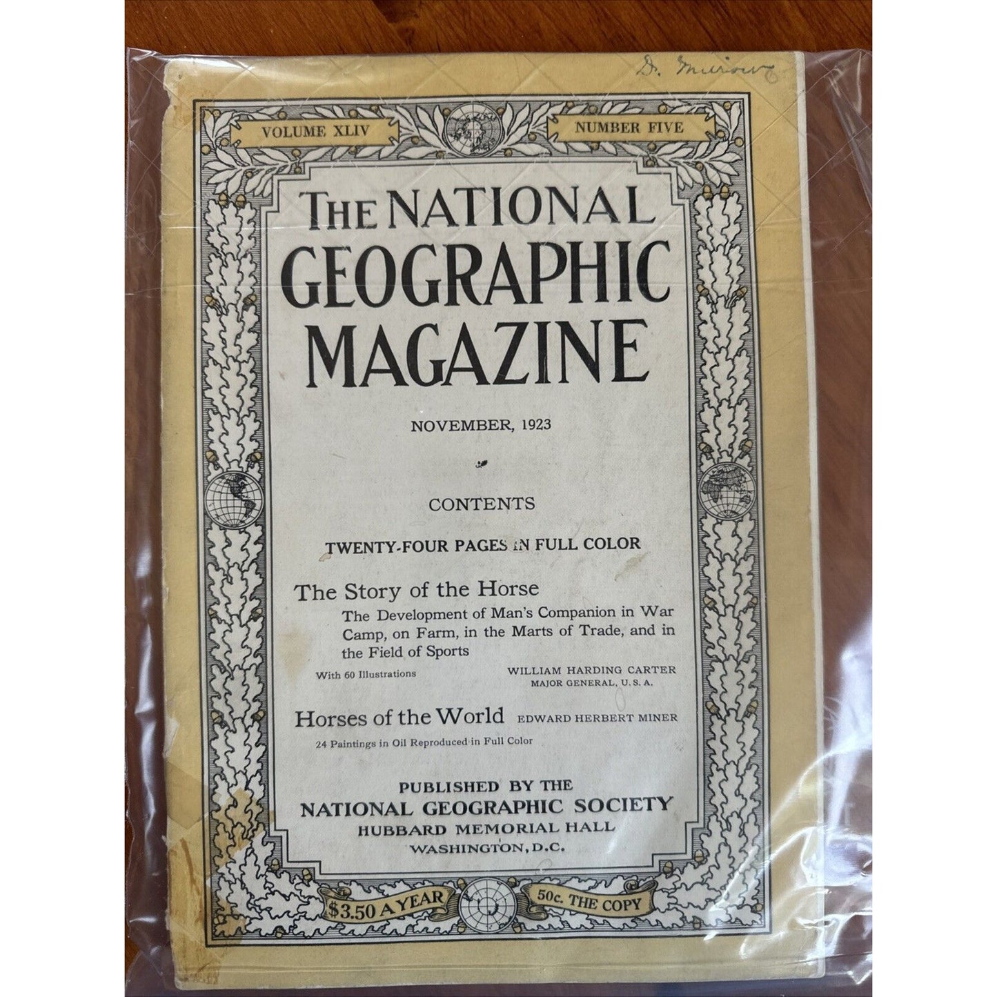 Antique Magazine National Geographic ~ Nov 1923 ~ First w All Color Autochrome