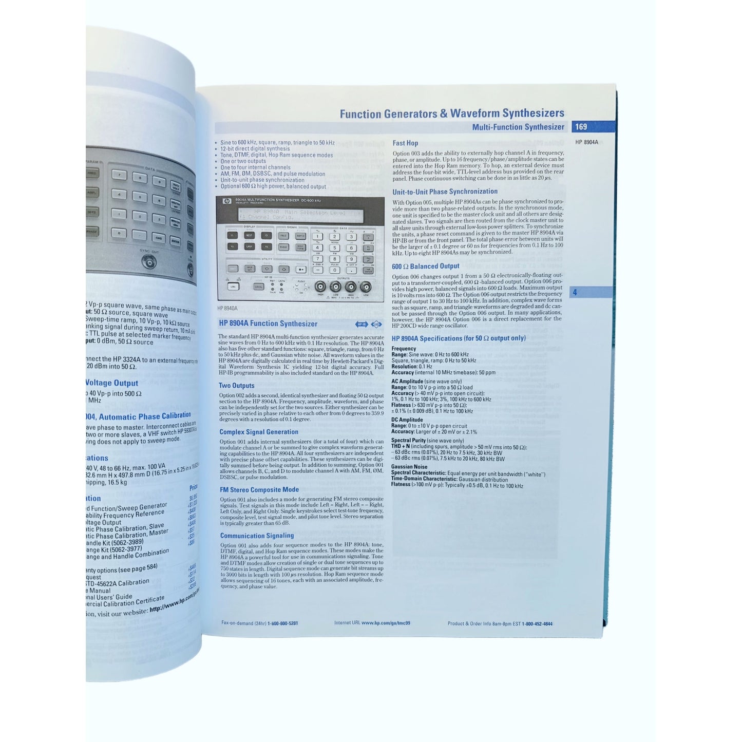 Test and Measurement HP Equipment Vintage Catalog 1999 Hewlett Packard