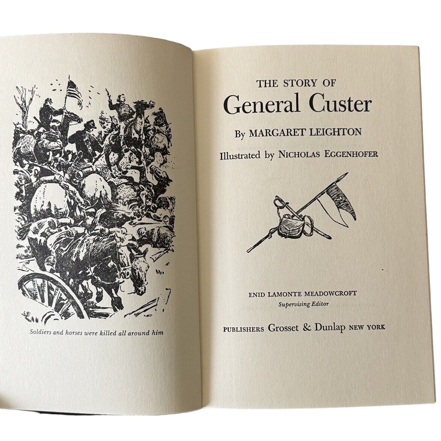 Story of General Custer by Margaret Leighton - 1954 or later Grosset and Dunlap