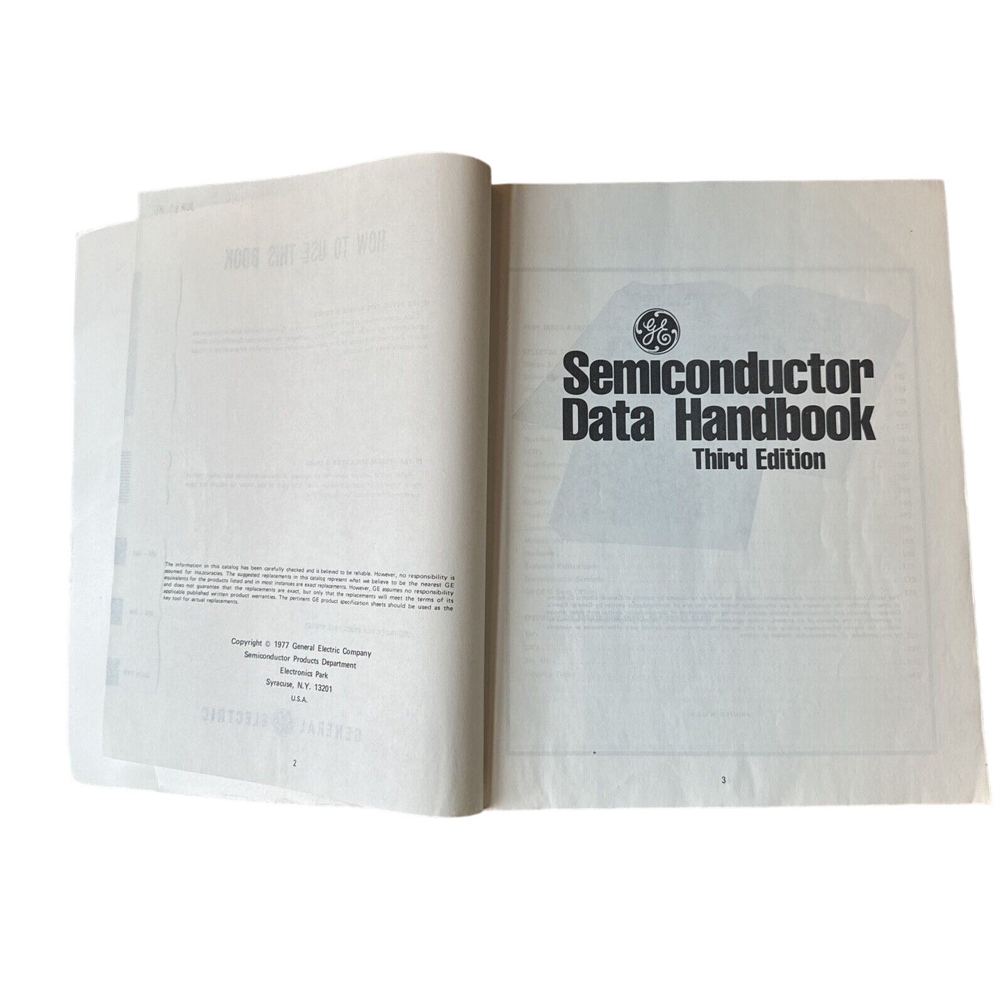 Vintage GE Semiconductor Handbook - 1977 Third Edition Softcover