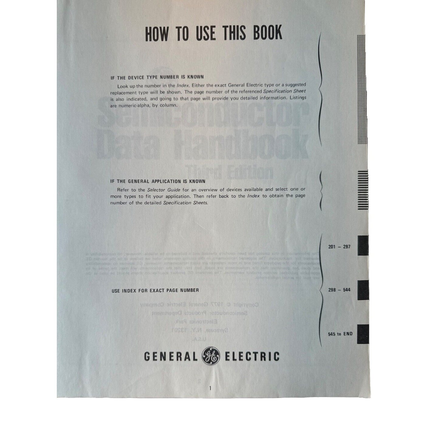 Vintage GE Semiconductor Handbook - 1977 Third Edition Softcover