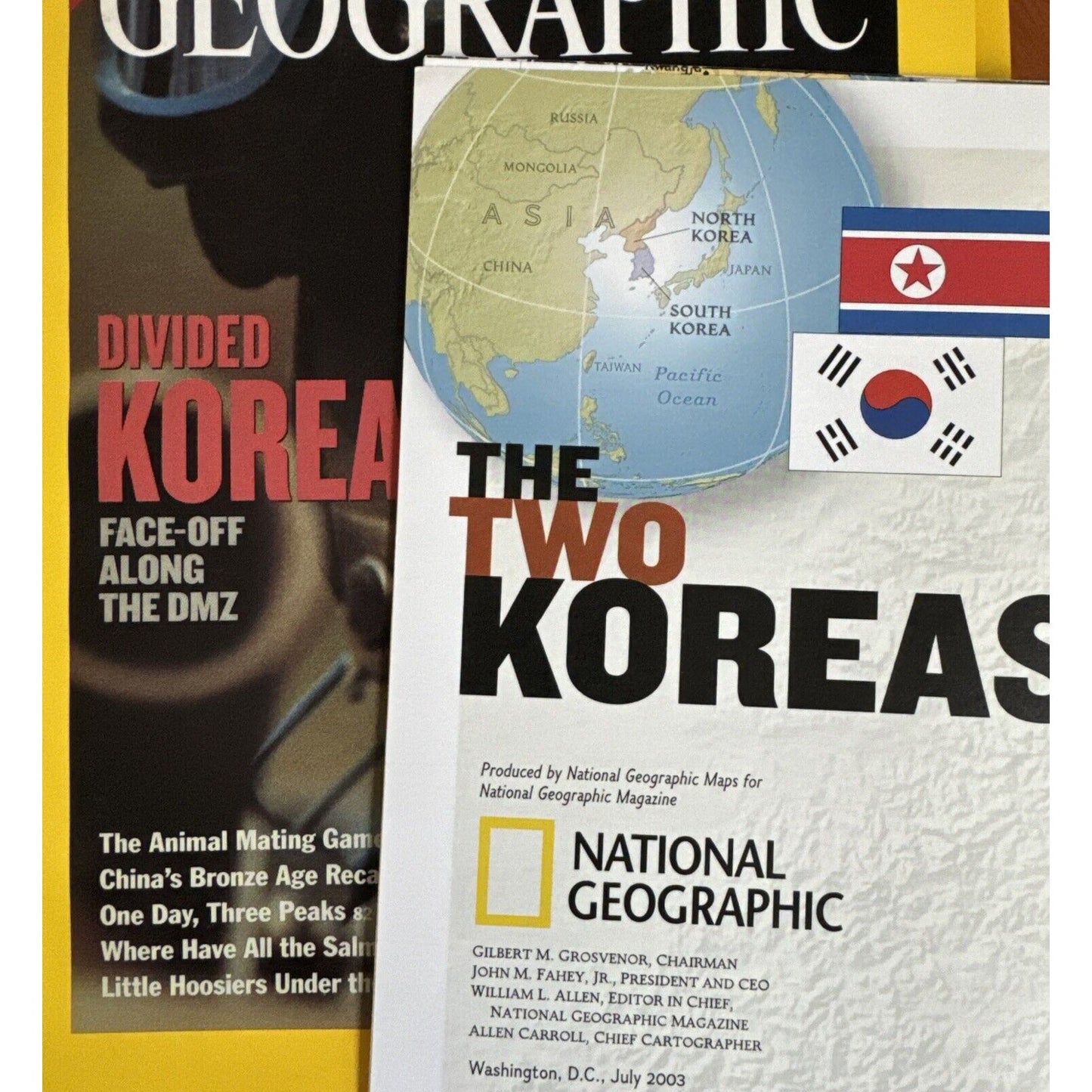 Vintage Magazines National Geographic 2003 Collectible Cases ~ 12 Issues 2 Maps