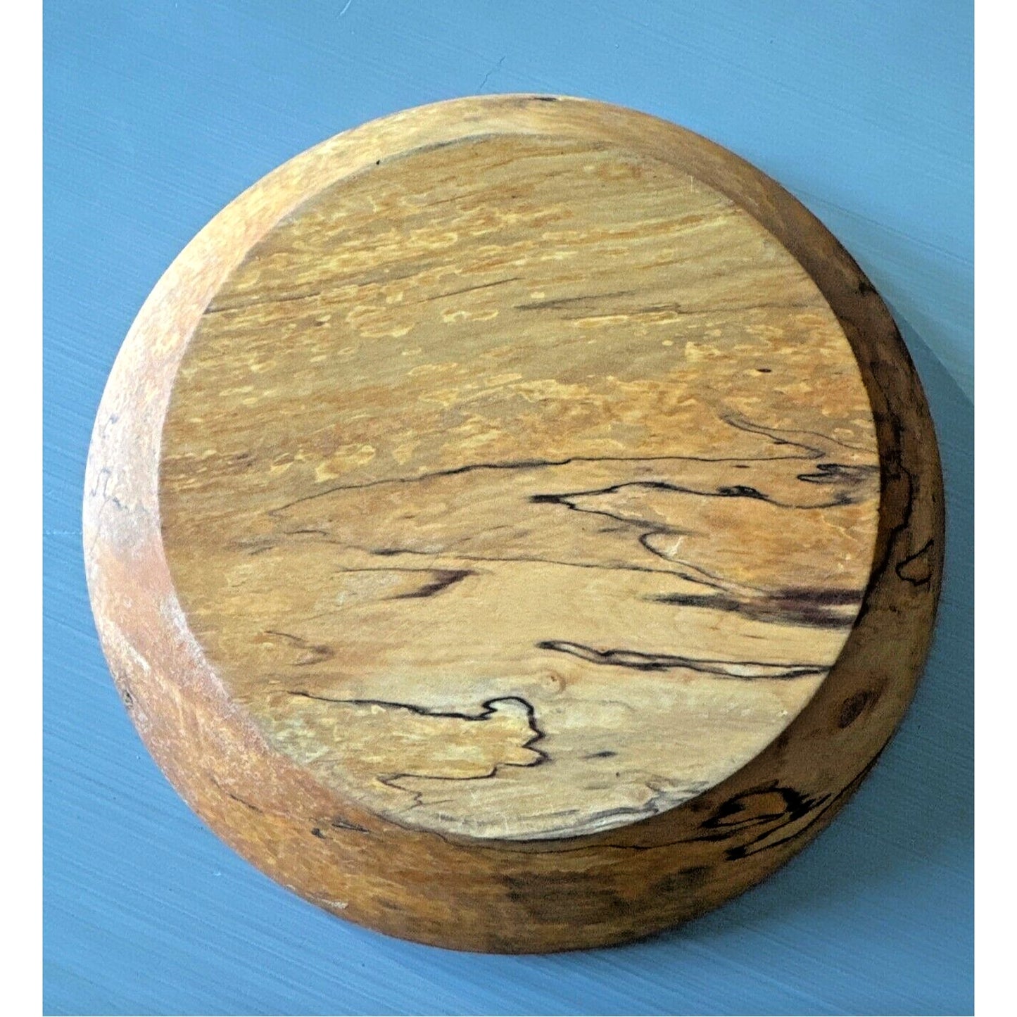 Handmade Spalted Maple Bowl 8 in Unique Natural Wood Art