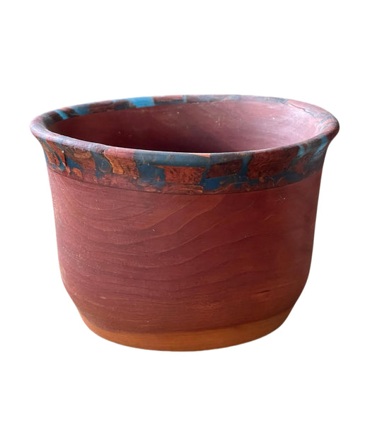 Handcrafted TL Wooden Bowl "Blueround"