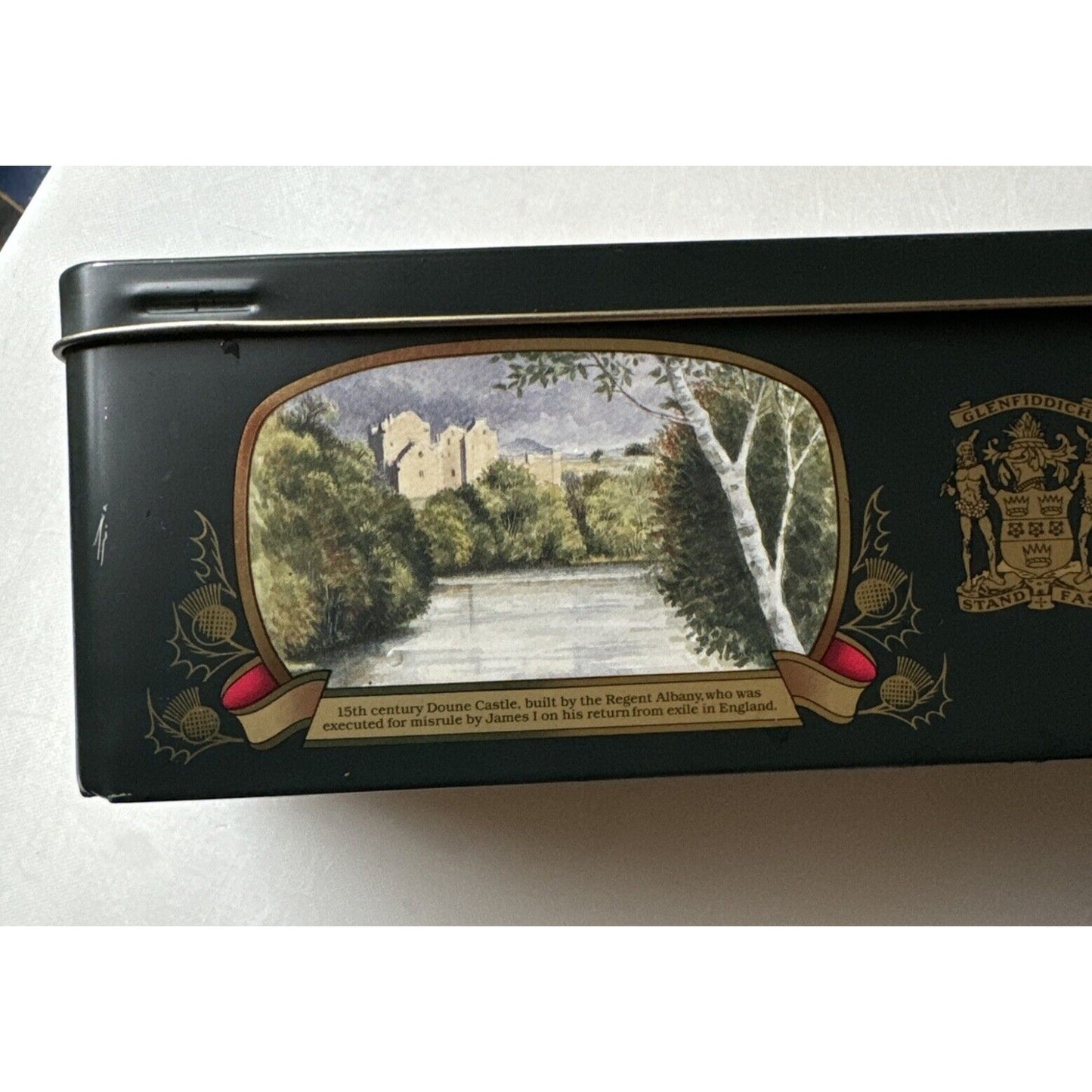 Vintage Glenfiddich Whiskey Collectors Tin No. 7 - Clan Stewart