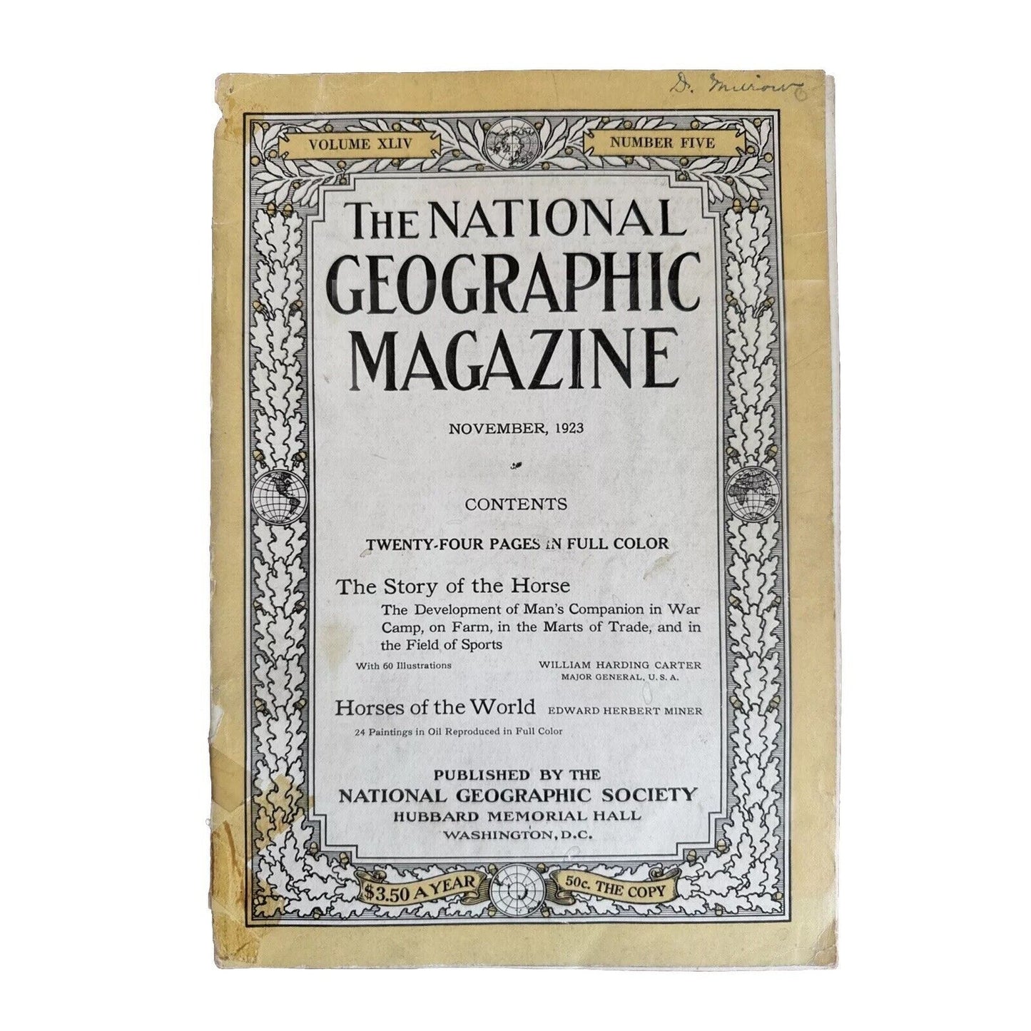 Antique Magazine National Geographic ~ Nov 1923 ~ First w All Color Autochrome