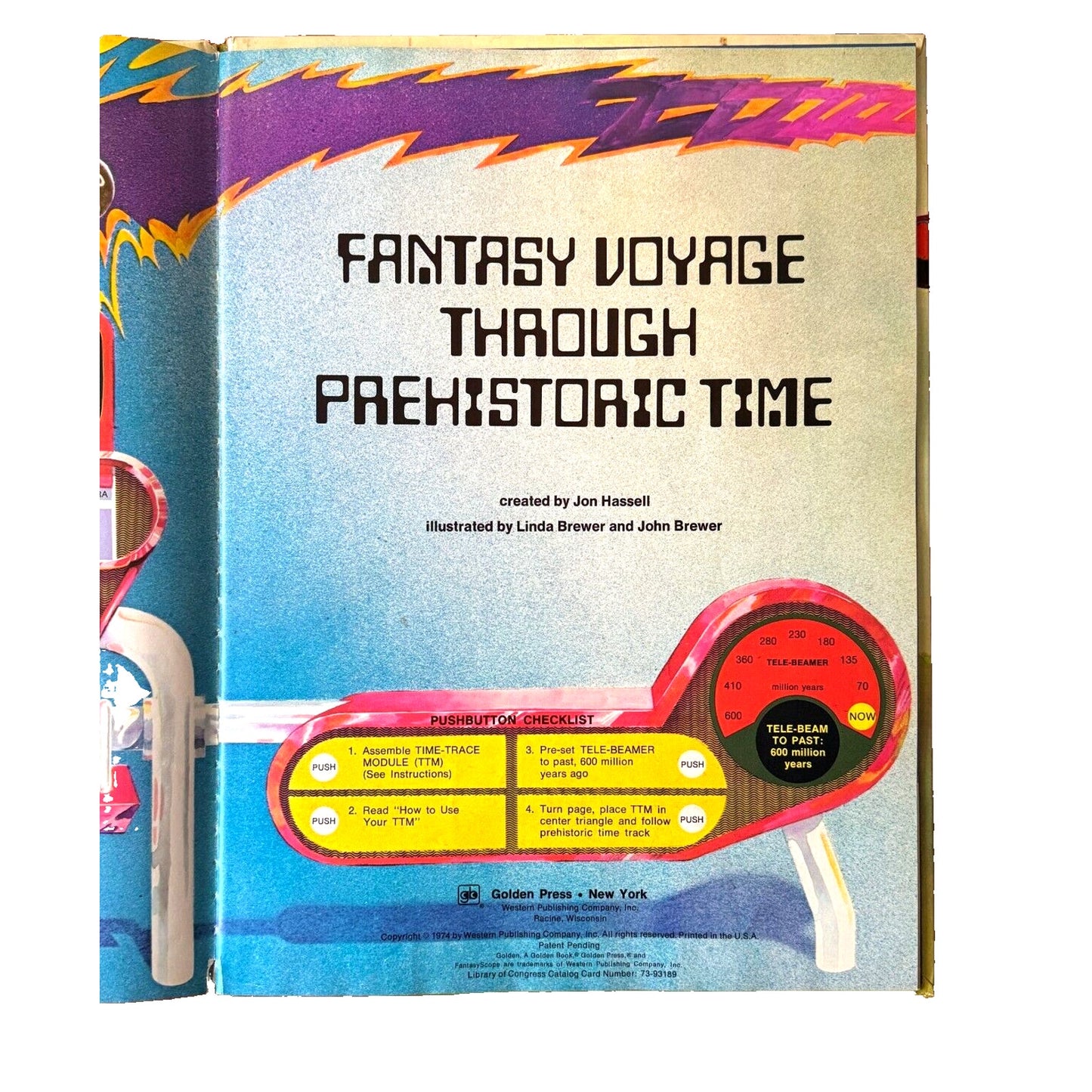 Fantasy Voyage Prehistoric Time - Jon Hassell - 1974 Little Golden Books Series