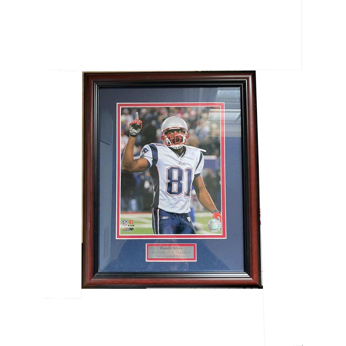 Official NFL Framed Photo of Randy Moss Record-Breaking Touchdown