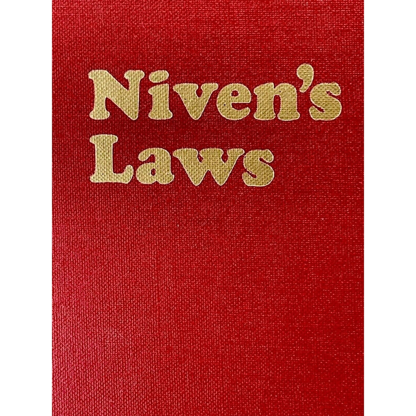 Larry Niven First Edition of Niven's Laws 1984 Owlswick Press Science Fiction