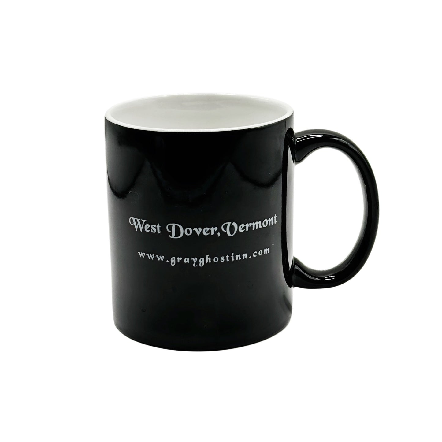 Gray Ghost Inn Mug - West Dover Vermont Black Ceramic Souvenir by Westford China