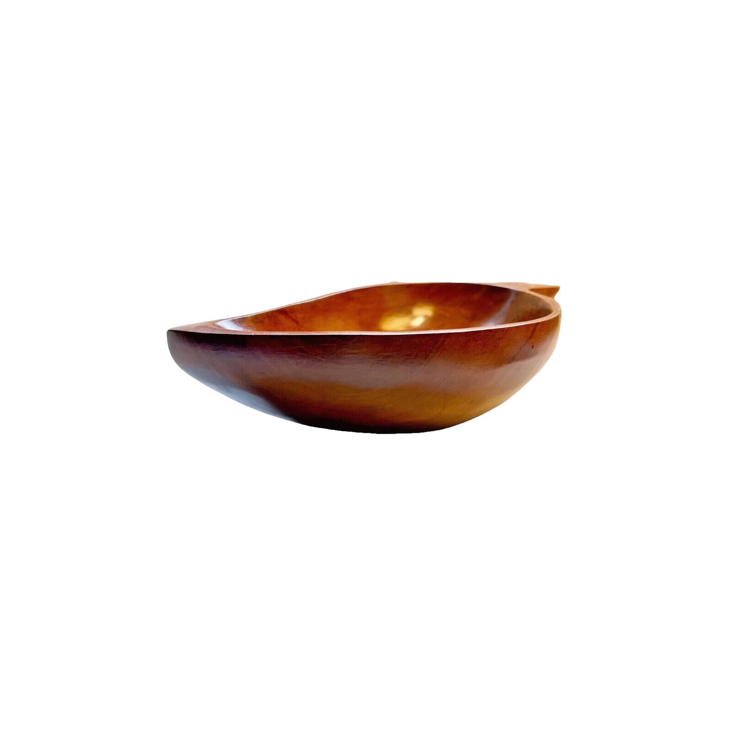 Handmade Wood Bowl from Haiti - Vintage Mahogany Rustic Bowl