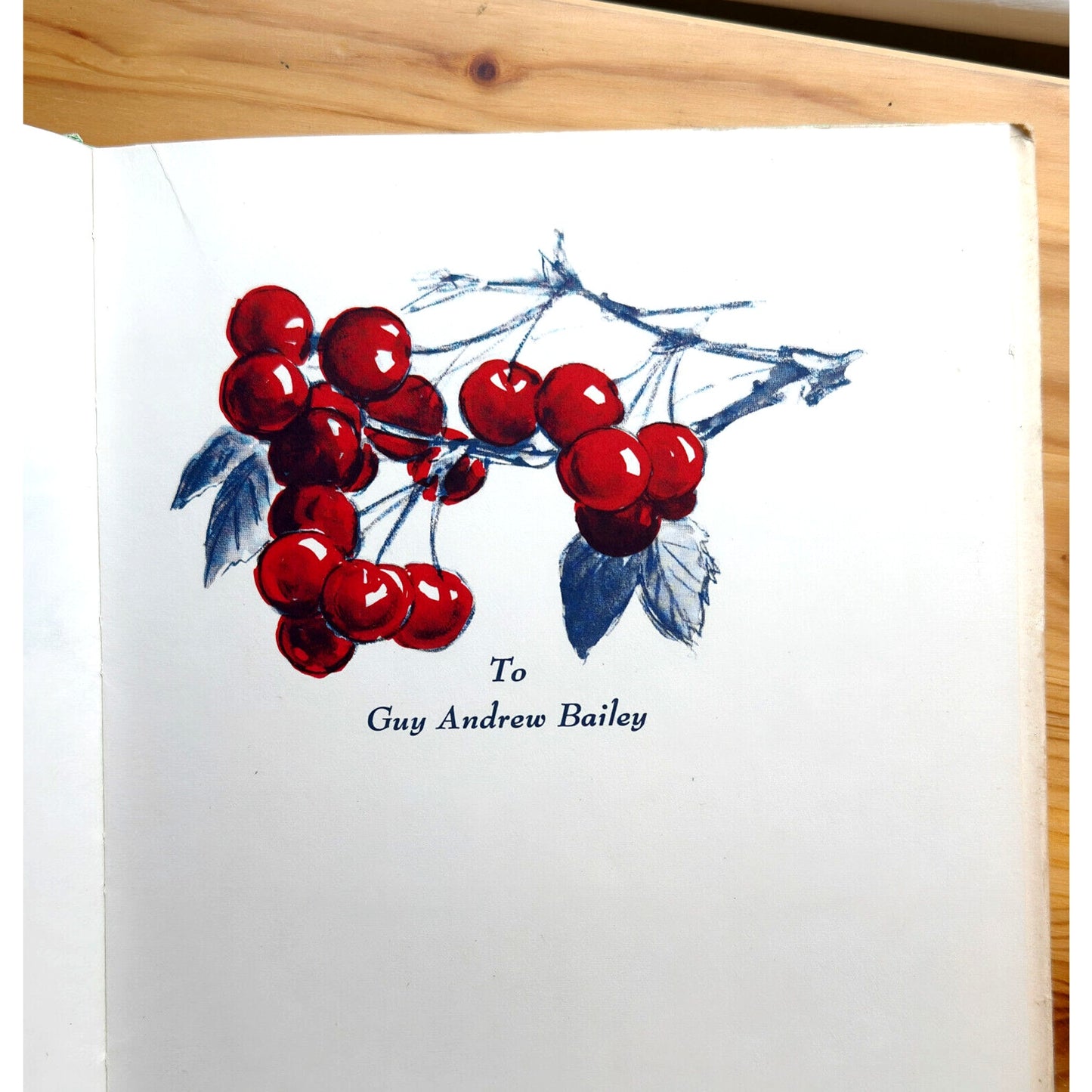 Too Many Cherries by Carl Carmer - 1950 1st Ed 2nd Print HCDJ Lithograph Copy