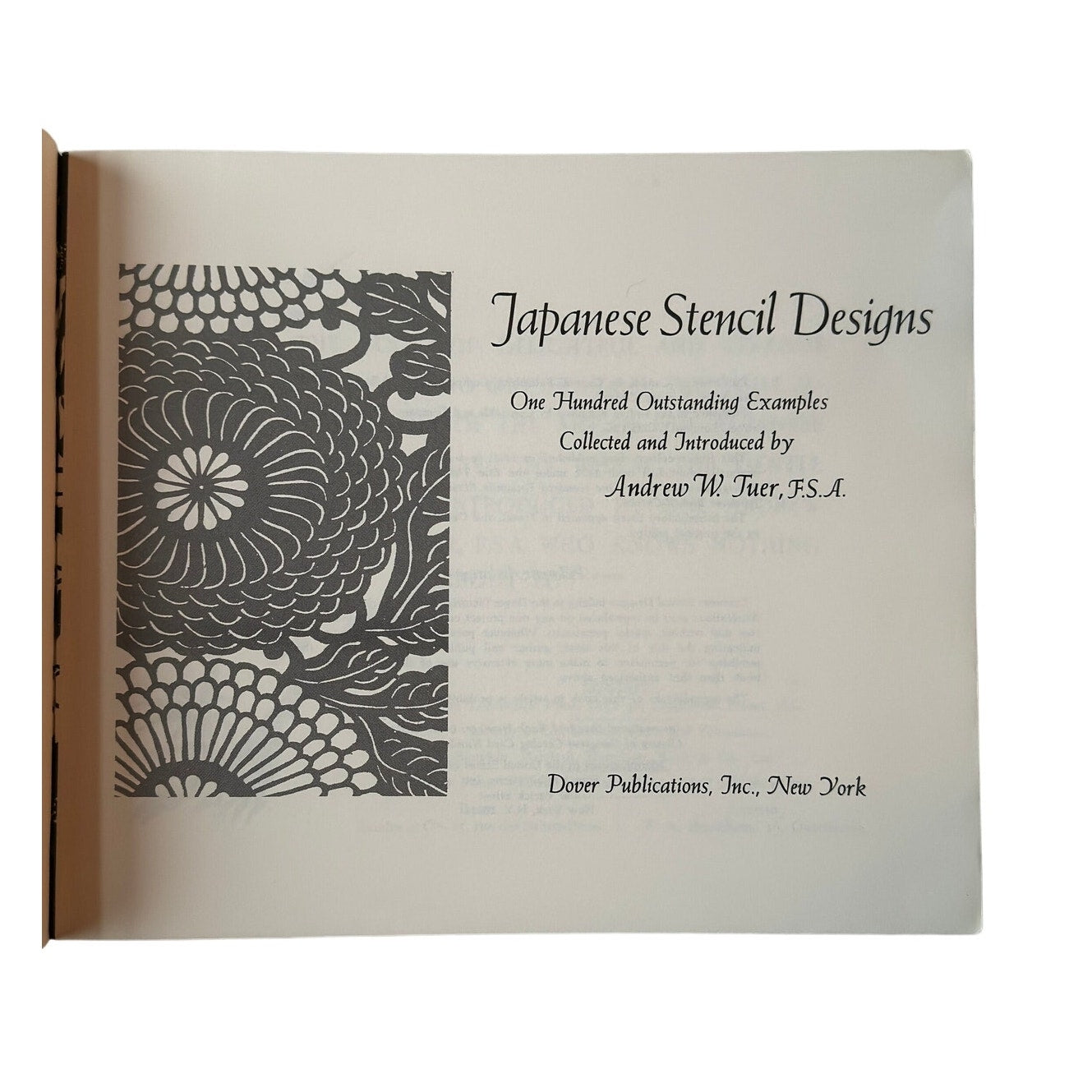 Vintage Japanese Stencil Design Patterns by Andrew Tuer - Softcover Reprint