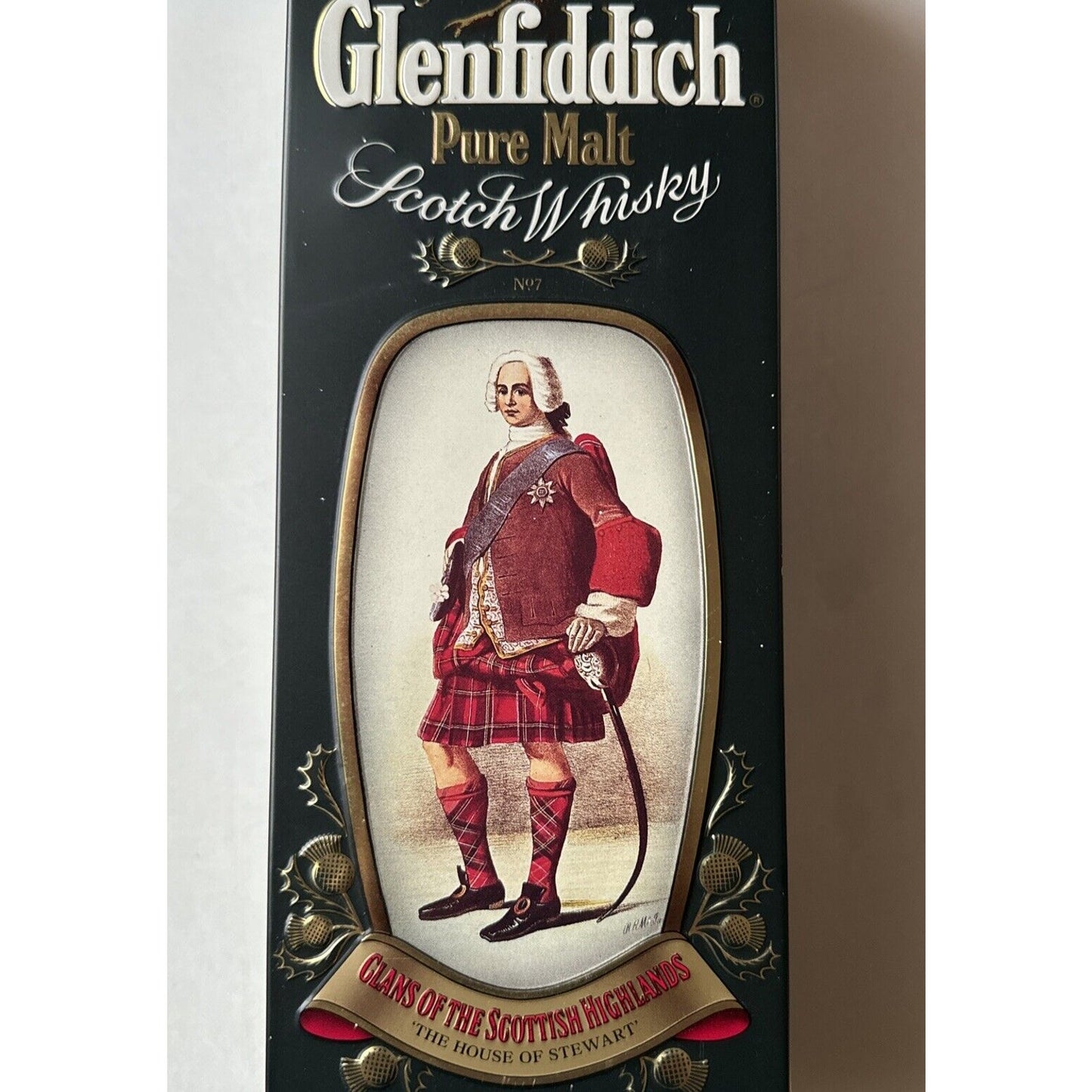 Vintage Glenfiddich Whiskey Collectors Tin No. 7 - Clan Stewart